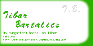 tibor bartalics business card